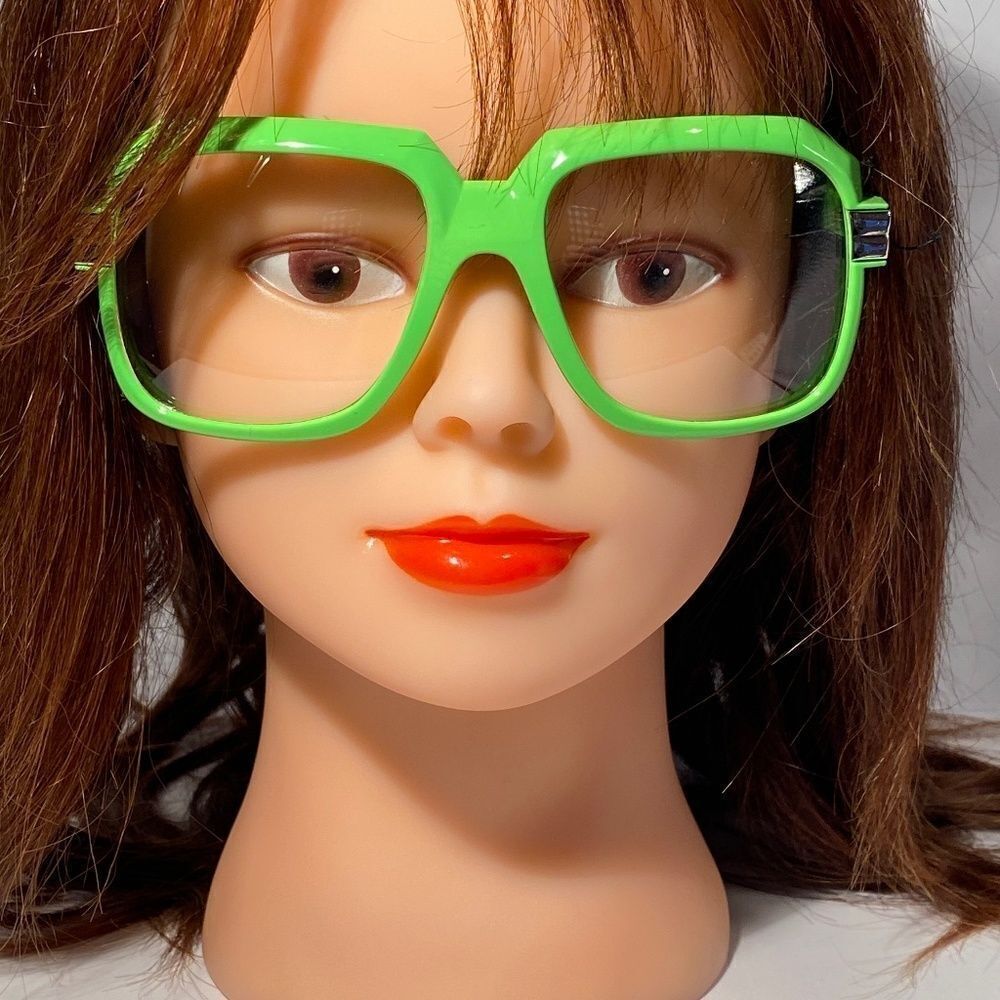 1187 Green Oversize Eyeglasses Square NWOT